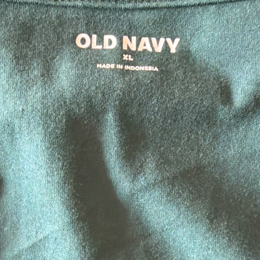 Old Navy Twist Front Top Womens Emerald Isle Green Sweetheart Neck Long Sleeve - Picture 3 of 5